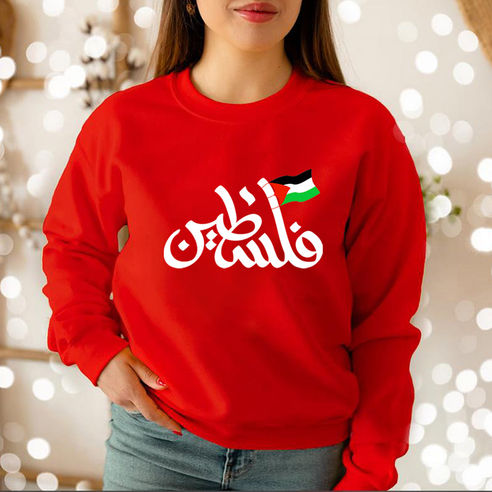 Palestine Sweatshirt Streetwear Women Long Sleeve Top Aesthetic Palestine Shirt Winter Clothes Women Anime Hoodie Tops