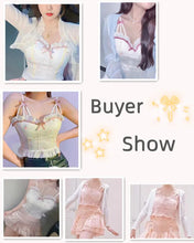 Load image into Gallery viewer, Floral Kawaii Tank Top Women Summer 2024 White Backless Sexy Beach Sweet Cute Halter Tops Lace Print Party Korean Style Clothing