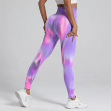 Load image into Gallery viewer, New Women Tie dye High Waist Legging Push Up Scrunch Gym Sports Yoga Pants Elastic Soft Tights Workout Booty Leggins Nylon