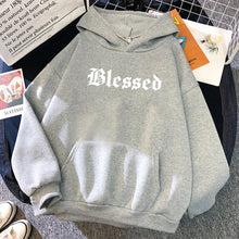 Load image into Gallery viewer, Blessed Creativity Printed Hoodies Women Street Style Hip Hop Hoody Autumn Loose Fleece Clothing Comfortable Pullover Sweatshirt