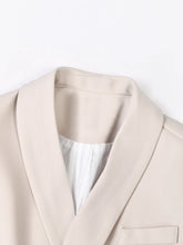 Load image into Gallery viewer, EAM Apricot Irregular Ribbon Blazer Women Big Size New Lapel Long Sleeve Loose Fit Jacket Fashion Spring Autumn 2024 1DF508112