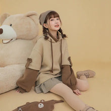 Load image into Gallery viewer, 3XL Harajuku Aesthetic Bear Anime Hoodie Women Korean Kawaii Crewneck Long Sleeve Oversize Streetwear Kpop Y2K Winter Cloth Top