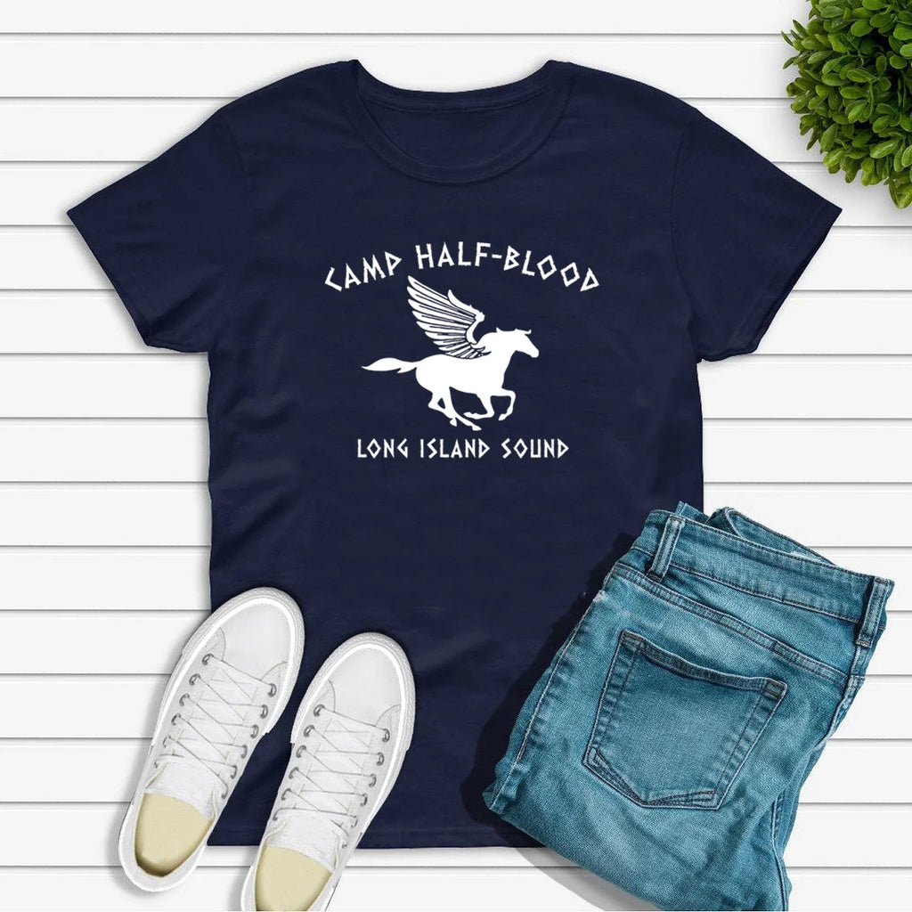 Camp Half Blood T Shirt Percy Jackson T-shirts Women Clothing Funny Short Sleeve Tshirt Vintage Unisex T Shirts Women Y2k Top