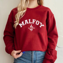 Load image into Gallery viewer, Malfoy Sweatshirt House Sweatshirts Dark Academia Crewneck College Sweatshirt Unisex Long Sleeve Pullover Autumn Winter Hoodies