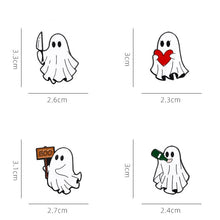 Load image into Gallery viewer, Cute Cartoon Ghost Enamel Brooch Creative Halloween Funny Gift Lapel Pin Badge Backpack Clothing Hat Accessories