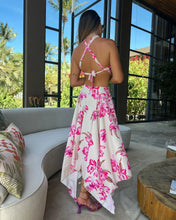 Load image into Gallery viewer, New Bohemian Sexy Printed Women Dresses Halter Sleeveless Backless Naked Waist Long Dress Fashion Summer Beach Holiday Robe