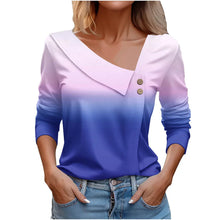 Load image into Gallery viewer, T Shirt For Women Fashion Long Sleeve Top White Floral Print Shirts And Blouses Autumn Winter Clothes For Women 2024