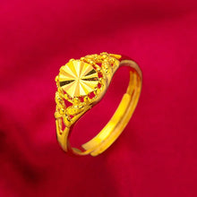 Load image into Gallery viewer, ANIID Ethiopia Dubai Flower Gold Color Arab Rings Resizable For Women Wedding Jewelry African Party Gift Nigerian Jewellery