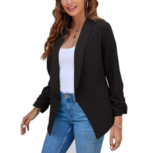 Load image into Gallery viewer, Summer Black Blazers Women 2024 Female Office Lady Nine Quarter Blazer Open Stitch Womens Slim Coats Femme Ladies Notched Tops