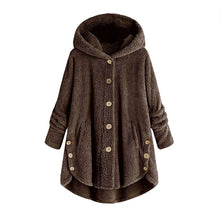 Load image into Gallery viewer, Autumn Winter Coat Women Warm Teddy Bear Coat Wool Jacket Female Plush Coat Hooded Jacket New Women&#39;s Coats Solid Color Jacket