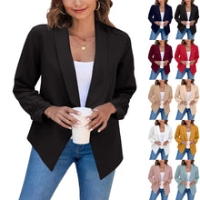 Load image into Gallery viewer, Summer Black Blazers Women 2024 Female Office Lady Nine Quarter Blazer Open Stitch Womens Slim Coats Femme Ladies Notched Tops