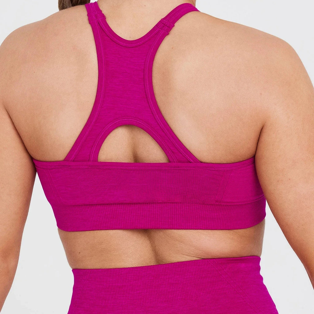 Seamless Sports Bra Effortless Micro Bralettes Women Running Adjustable Strap Fitness Workout Gym Top Sexy Cross Back Yoga Bra