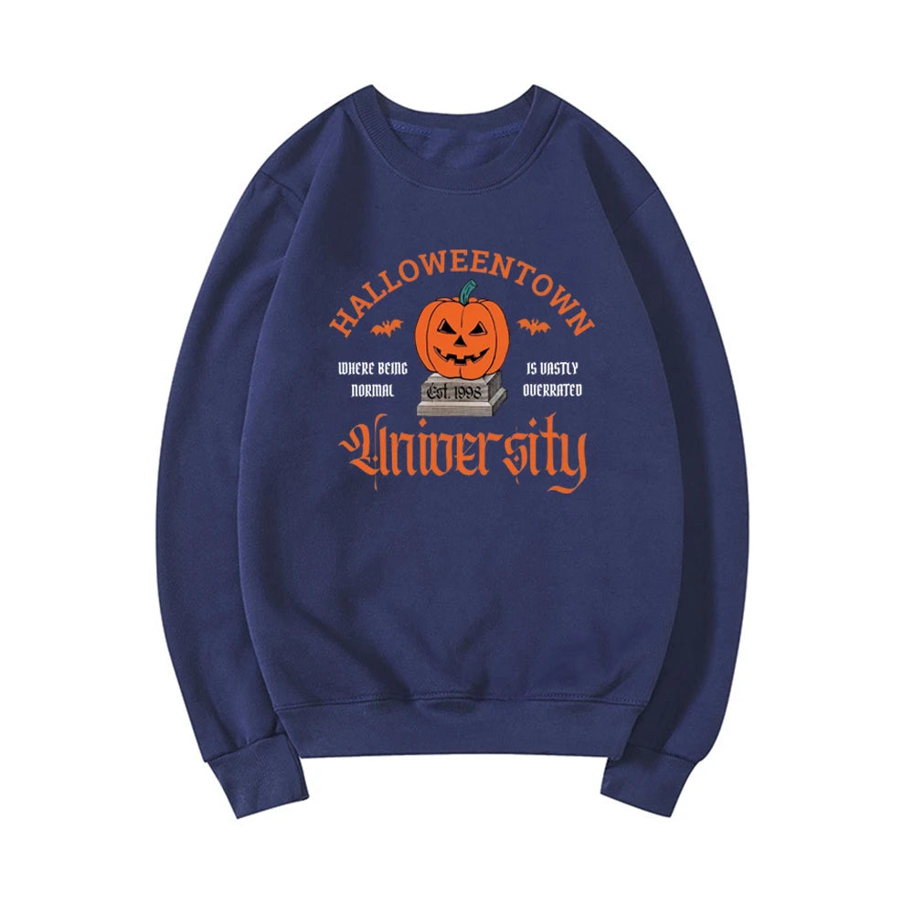 Halloweentown University Sweatshirt Halloweentown Est 1998 Pullover Fall Halloween Sweatshirt Vintage Halloween Town Hoodie Tops