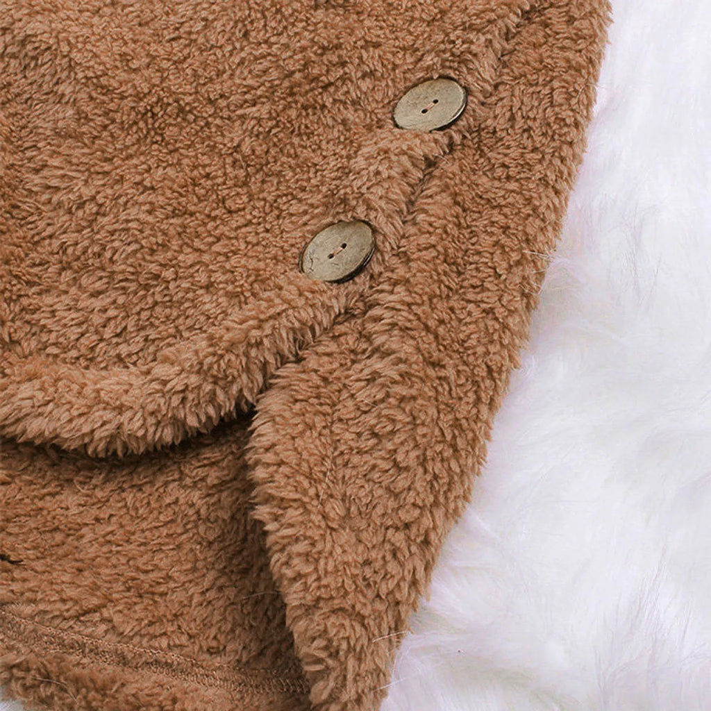 Autumn Winter Coat Women Warm Teddy Bear Coat Wool Jacket Female Plush Coat Hooded Jacket New Women's Coats Solid Color Jacket