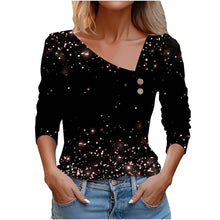 Load image into Gallery viewer, T Shirt For Women Fashion Long Sleeve Top White Floral Print Shirts And Blouses Autumn Winter Clothes For Women 2024