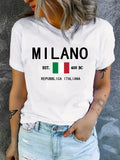 Italy Trend Summer Womens Cotton Shirts Print Y2K Streetwears Oversized Hip Hop Fashion Tees Cool Unisex Luxury Brand T Shirt