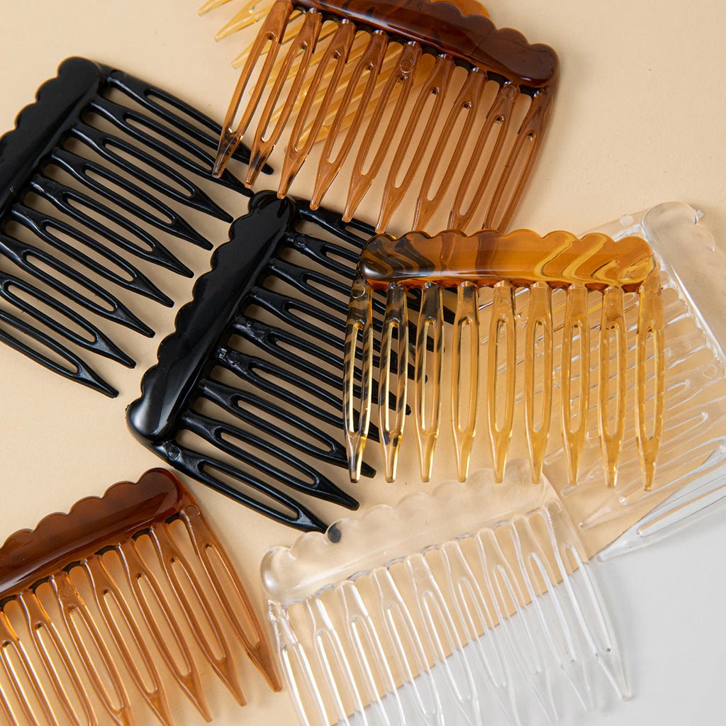 8PCS 9 Teeth Plastic Hair Side Comb Simple Hair Accessories Strong Hold Hair Comb For Women Girls