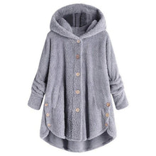 Load image into Gallery viewer, Autumn Winter Coat Women Warm Teddy Bear Coat Wool Jacket Female Plush Coat Hooded Jacket New Women&#39;s Coats Solid Color Jacket