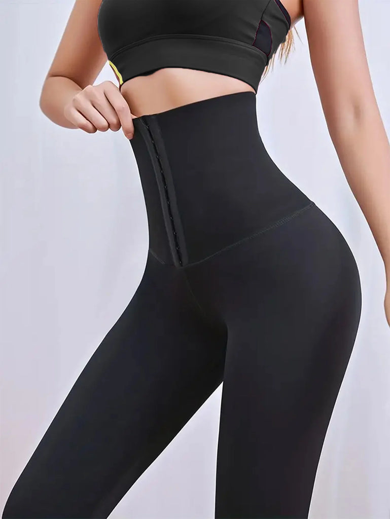 Women Breasted Sports Yoga Pants Tight Buttock Lifting High Waist Solid Leggings Outdoor Running Fitness Leggings