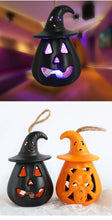 Load image into Gallery viewer, LED Halloween Pumpkin Ghost Lantern Lamp DIY Hanging Scary Candle Light Halloween Decoration for Home Horror Props Kids Toy