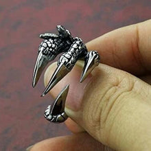 Load image into Gallery viewer, 1pcs Titanium Steel Eagle Dragon Claw Halloween Skull Ring Hot Selling Men&#39;s Domineering Opening Rock Animal Jewelry