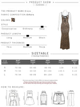 Load image into Gallery viewer, Cutenew Women&#39;s Leopard Printed Maxi Dress Elegant Spaghetti Strap Backless Lace-up Robe Skinny Retro Dresses Vestidos New 2023