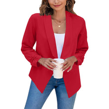 Load image into Gallery viewer, Summer Black Blazers Women 2024 Female Office Lady Nine Quarter Blazer Open Stitch Womens Slim Coats Femme Ladies Notched Tops