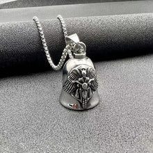 Load image into Gallery viewer, Archangel Motorcycle Bell Pendant Men&#39;s Riding Exorcism Necklace Bicycle Biker Rock Party Jewelry Gift