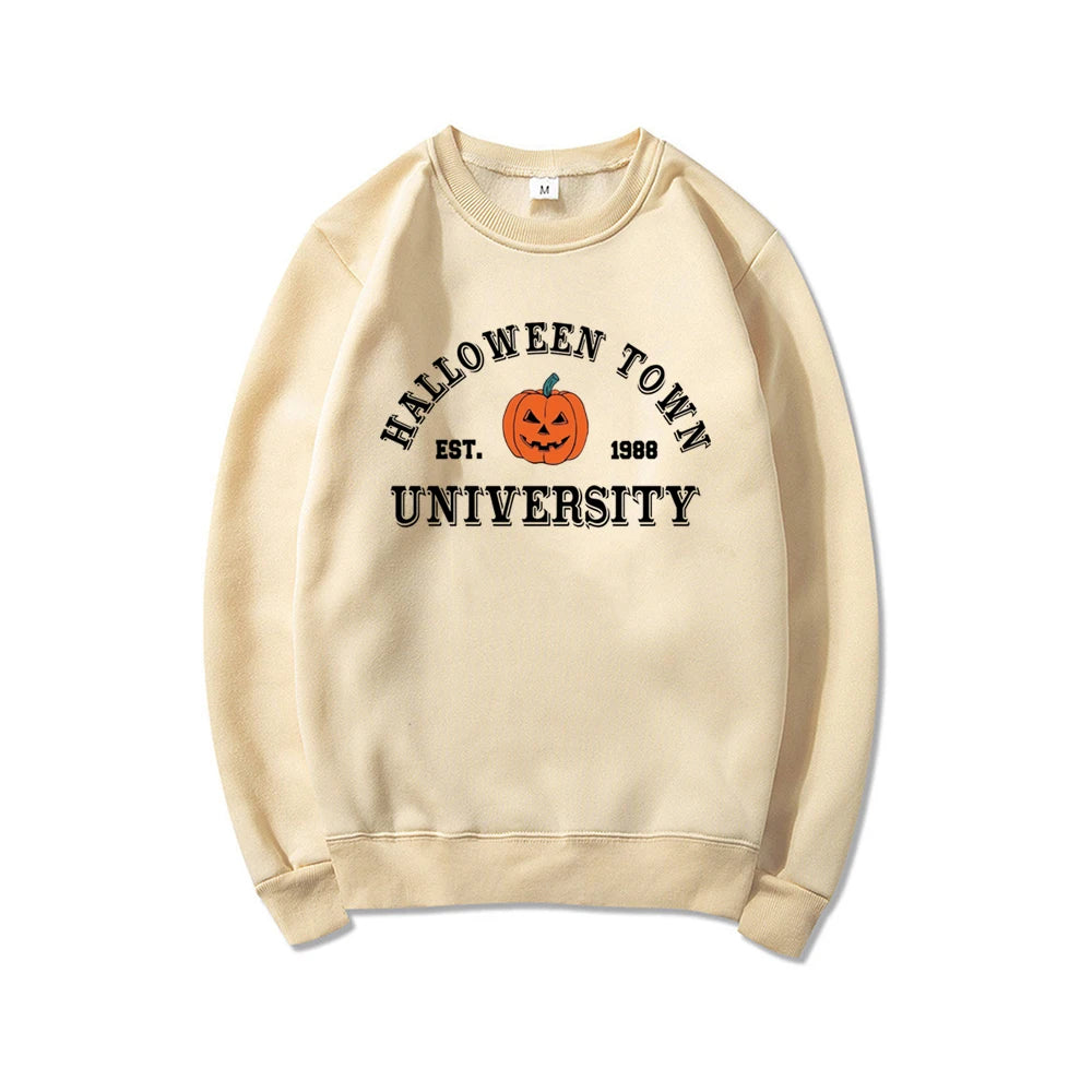 Halloweentown Sweatshirt Halloween Town Est 1998 University Sweatshirts Fall Hoodies Pullover Pumpkin Halloween Sweatshirt Tops