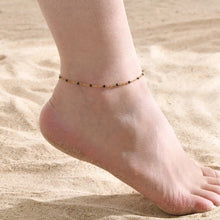 Load image into Gallery viewer, Beaded Chain Anklet Bracelet for Women, Summer Boho Beach Foot Chain Adjustable