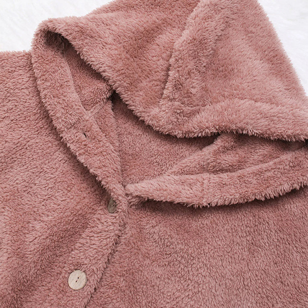 Autumn Winter Coat Women Warm Teddy Bear Coat Wool Jacket Female Plush Coat Hooded Jacket New Women's Coats Solid Color Jacket