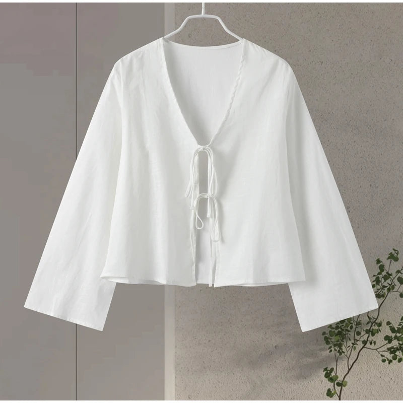 Casual Ruffle Doll Collar Shirts Shorts Set Women Puff Short Sleeve Single Breasted Blouses Suit 2024 Summer Loose Lady Suits