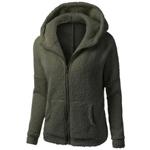 Load image into Gallery viewer, Autumn Winter Warm Jacket Women hoodie Hooded 2024 Casual Female Hoodies Sweatershirt Zipper Coat Solid Soft Fleece Women Coat