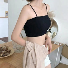 Load image into Gallery viewer, Slim Women Tank Top Fashion Korean Version Polyester Fiber Tube Top Underwear Breathable Bra Tank Top