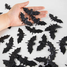 Load image into Gallery viewer, Halloween Decoration Black Fake Bat Scary Simulation Plastic Spider Insect For Halloween Party Spider Web Decor Props Trick Toys