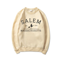 Load image into Gallery viewer, Salem Massachusetts Crewneck Halloween Sweatshirt Salem Witch Sweater Halloween Witchy Sweatshirts Women Graphic Hoodies Top