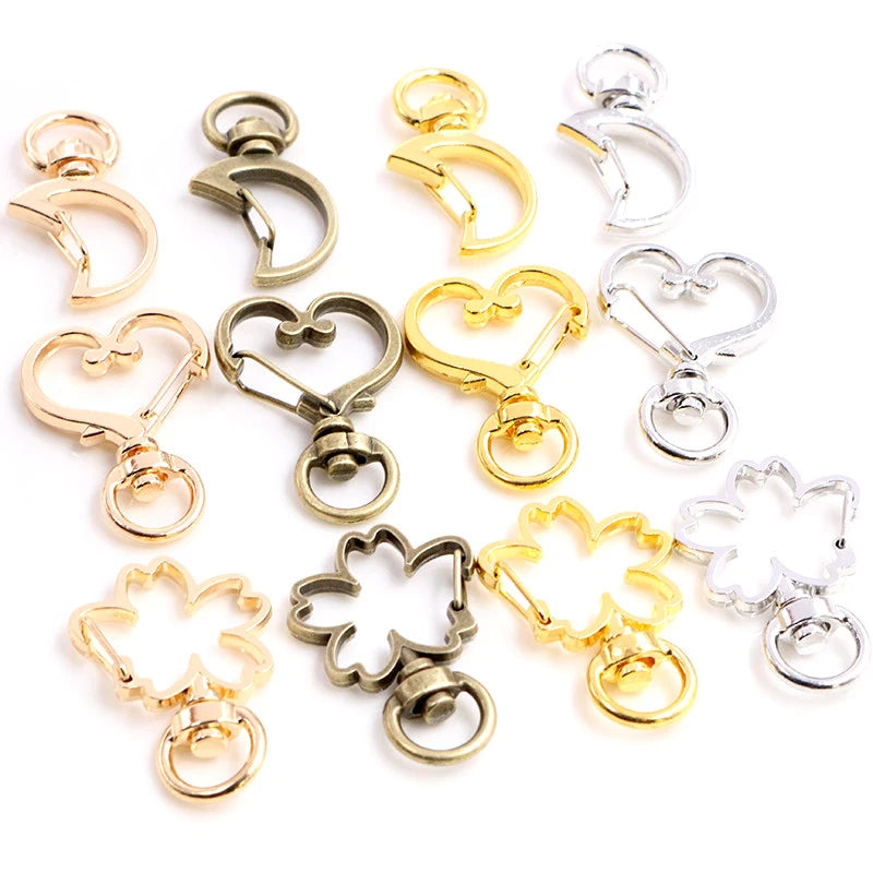 10pcs/lot Snap Hook Trigger Clips Buckles For Keychain Lobster Lobster Clasp Hooks for Necklace Key Ring Clasp Jewelry Supplies