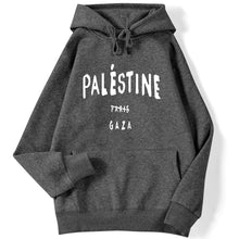 Load image into Gallery viewer, Winter Woman Hoodies Palestine Gaza Letter Printed Pullovers Breathable Loose Warm Pocket Sweatshirts Casual Ladies Streetwears