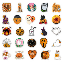 Load image into Gallery viewer, 10/30/50PCS Cartoon Halloween Stickers Ghost Bat Pumpkin Graffiti Decals DIY Laptop Fridge Gift Phone Festive Sticker Kids Toys