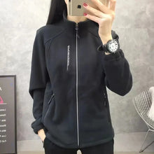 Load image into Gallery viewer, Winter Women Sweatshirt Coat Casual Loose Zip Up Cardigan Long Sleeve Sweatershirt Reversible Polar Fleece Stand Collar Coat