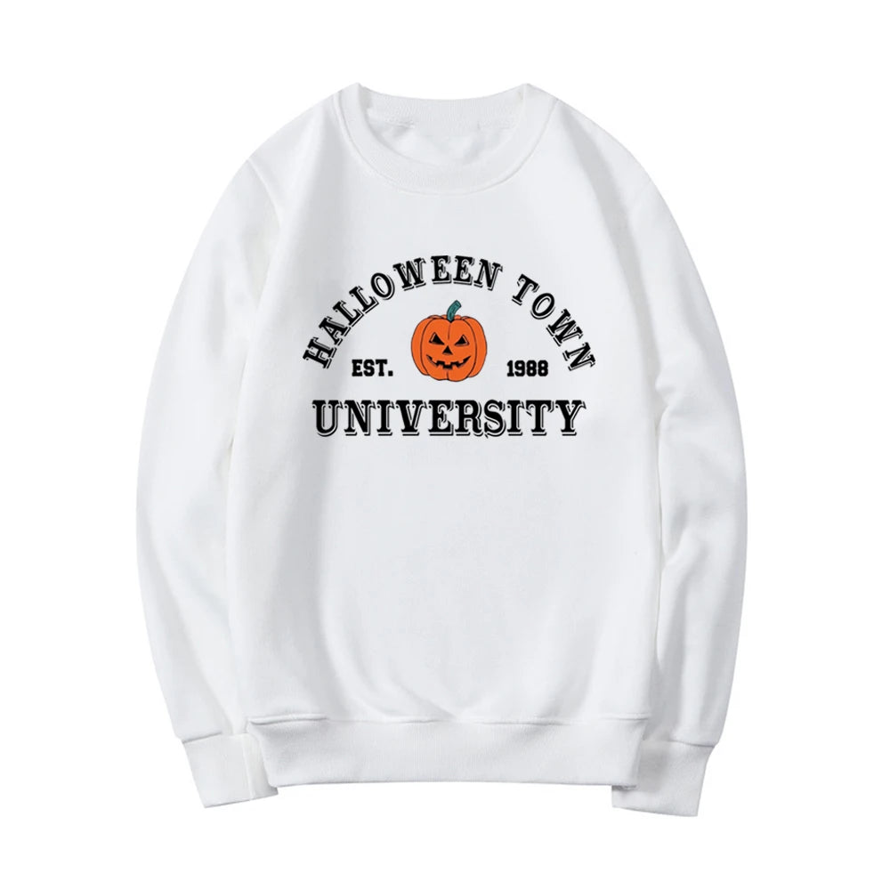 Halloweentown Sweatshirt Halloween Town Est 1998 University Sweatshirts Fall Hoodies Pullover Pumpkin Halloween Sweatshirt Tops