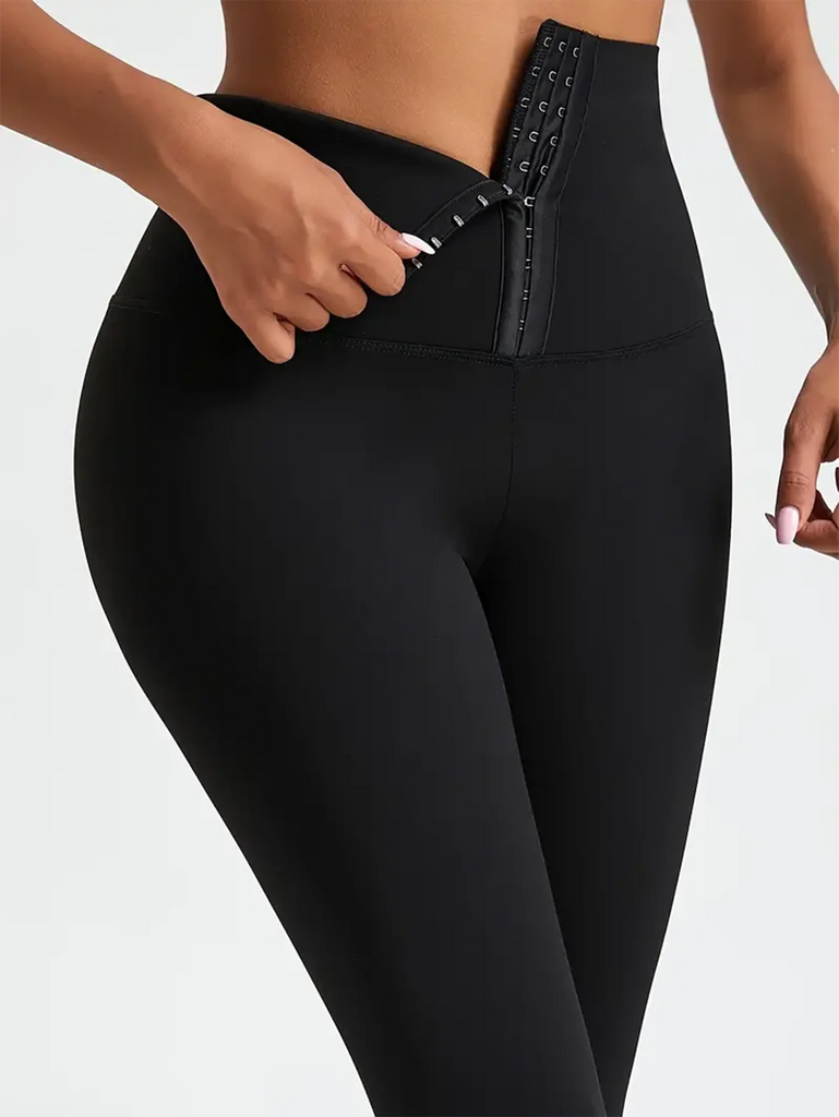 Women Breasted Sports Yoga Pants Tight Buttock Lifting High Waist Solid Leggings Outdoor Running Fitness Leggings