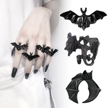 Load image into Gallery viewer, Bat Rings Retro Style Men Women Punk Gothic Opening Adjustable Finger Ring Halloween Party Hip Hop Jewelry Accessories