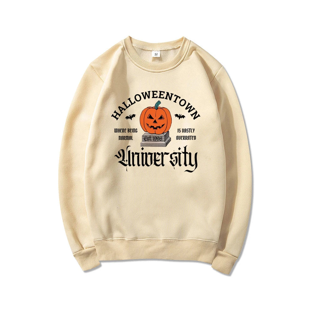 Halloweentown University Sweatshirt Halloweentown Est 1998 Pullover Fall Halloween Sweatshirt Vintage Halloween Town Hoodie Tops