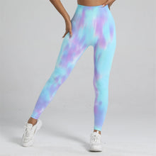 Load image into Gallery viewer, New Women Tie dye High Waist Legging Push Up Scrunch Gym Sports Yoga Pants Elastic Soft Tights Workout Booty Leggins Nylon