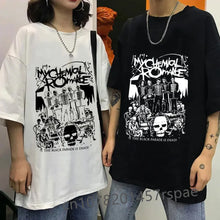 Load image into Gallery viewer, Couple T Shirt My Chemical Romance Mcr Dead Women&#39;s T-Shirt Black Parade Punk Emo Rock Summer Fashion Top Female Clothing