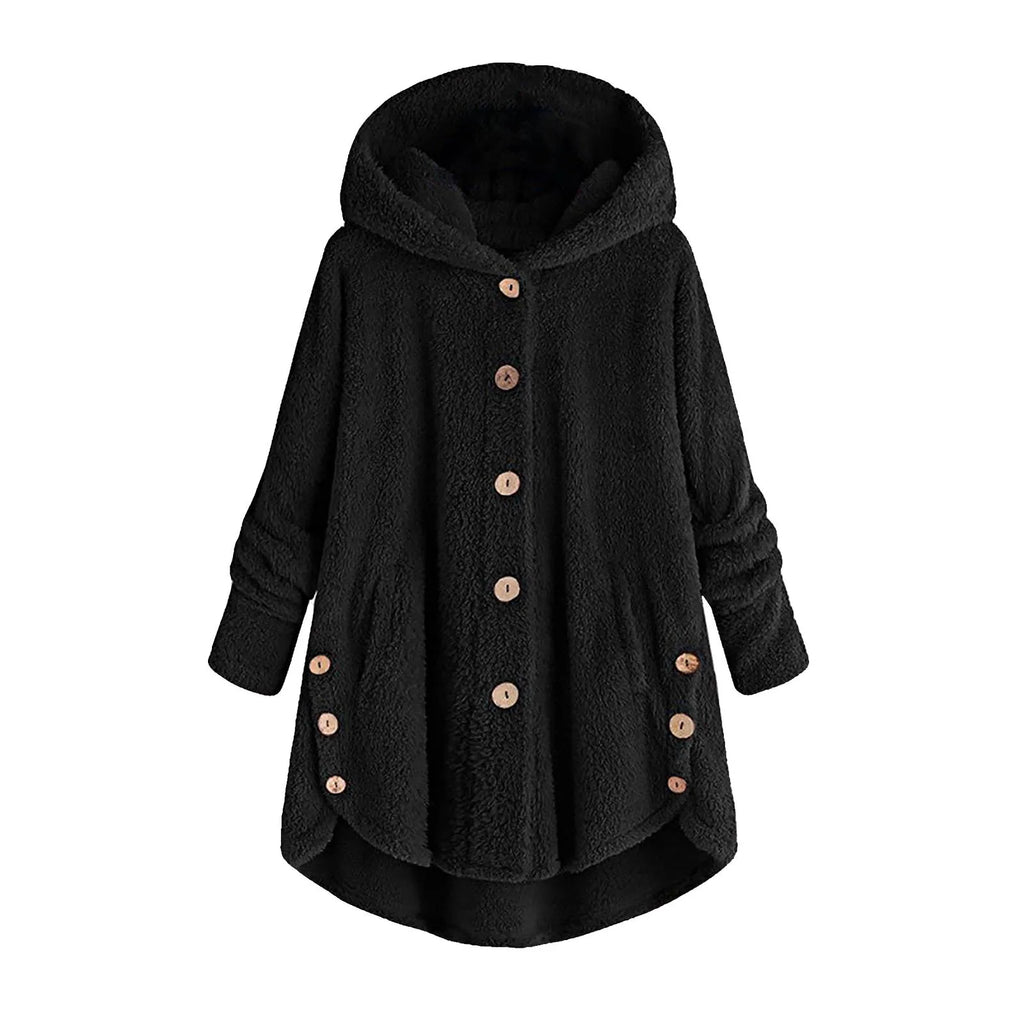 Autumn Winter Coat Women Warm Teddy Bear Coat Wool Jacket Female Plush Coat Hooded Jacket New Women's Coats Solid Color Jacket