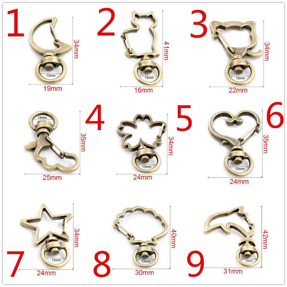 10pcs/lot Snap Hook Trigger Clips Buckles For Keychain Lobster Lobster Clasp Hooks for Necklace Key Ring Clasp Jewelry Supplies