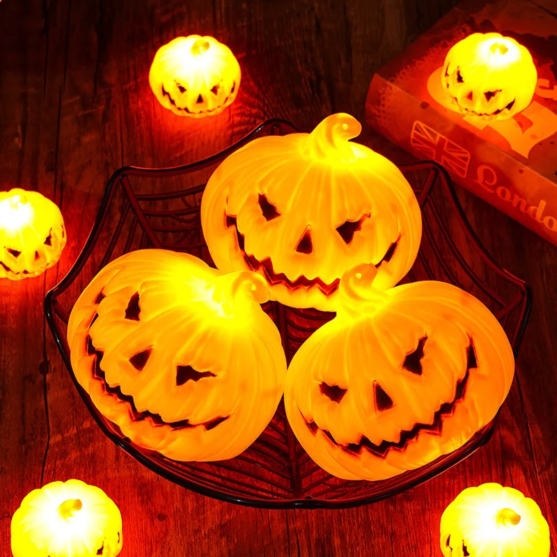 Halloween Theme Pumpkin Lantern Toy Festive Atmosphere Decoration Props LED Simulation Pumpkin Lantern Party Luminous Toys