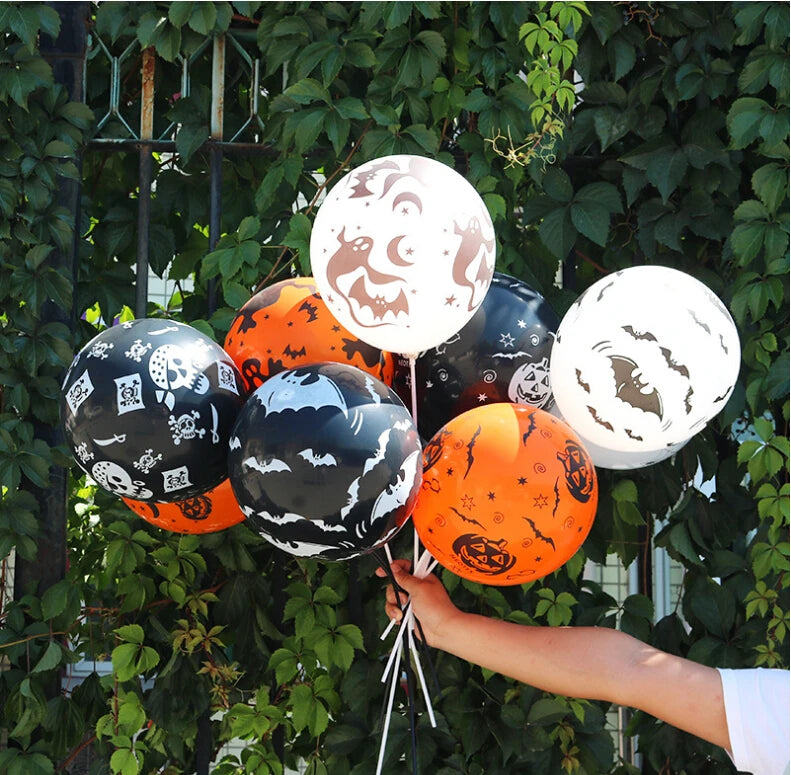 Halloween Balloons Skeleton Ghost Spider Bat Pumpkin Latex Balloon Halloween Party Festival Decoration Balloon Kids Toys